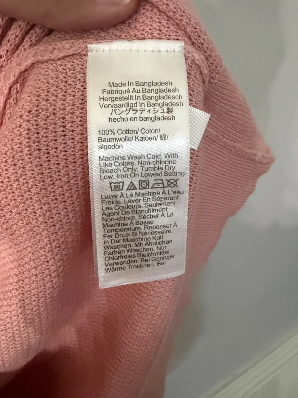 J. Crew Men’s Salmon Pink Long Sleeve Cotton Knit Crewneck Sweater Sz XL NWT